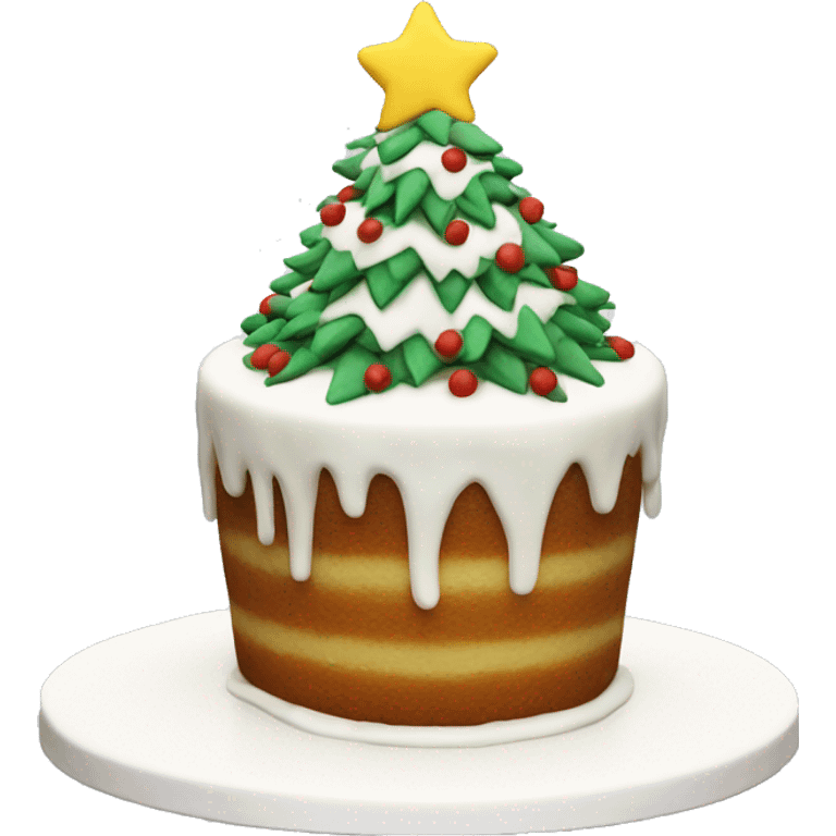 White Christmas Tree Cake emoji