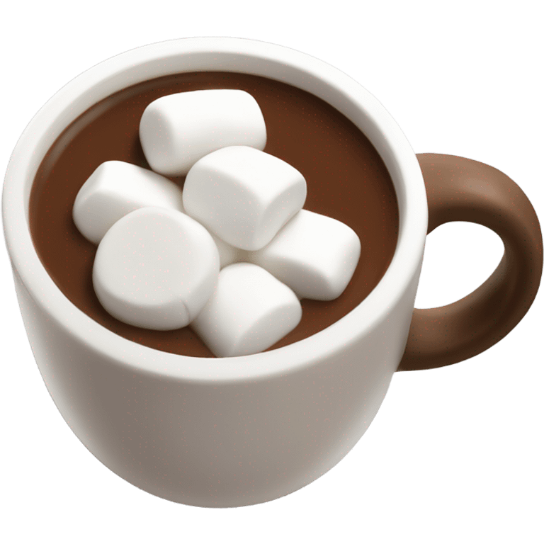 hot chocolate mug with marshmallows  emoji