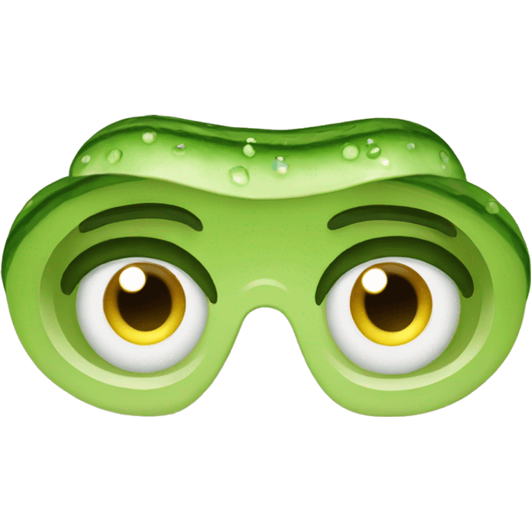 relax spa cucumber on eyes emoji