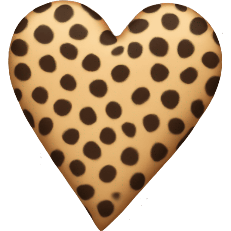 cheetah print heart  emoji