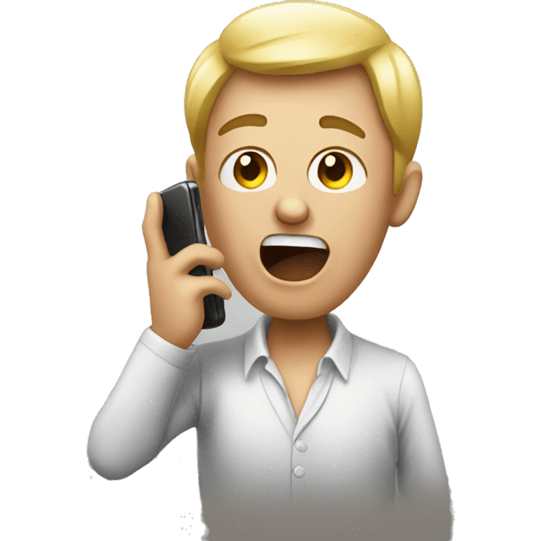 person speaking loudly on cellphone emoji