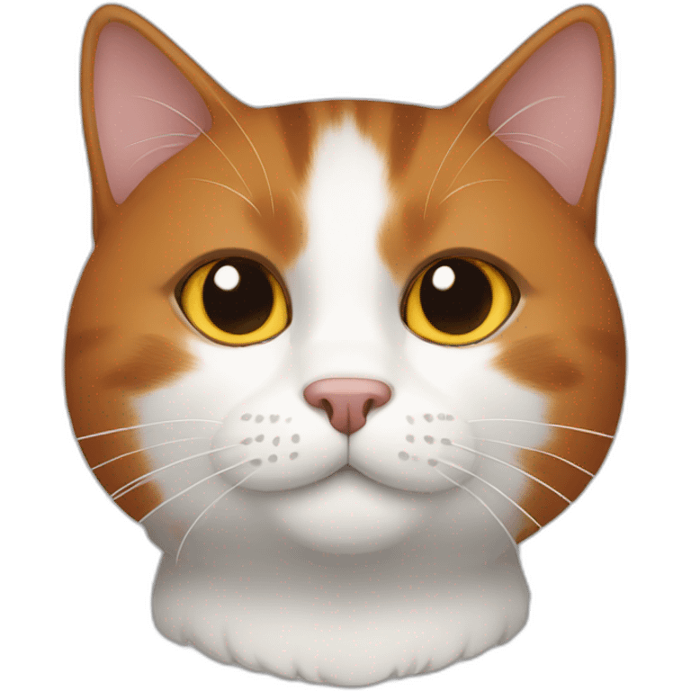 black, ginger and white cat emoji