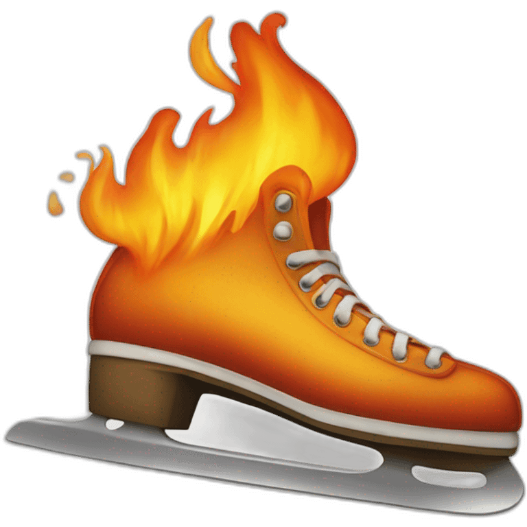 flaming skate emoji