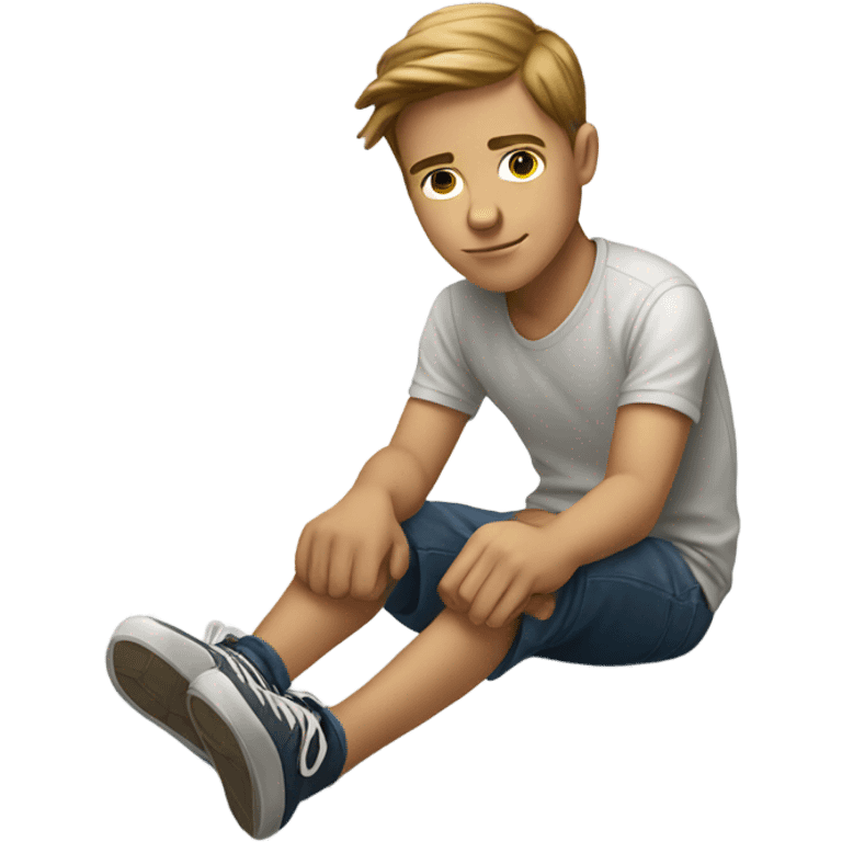 White teenager chilling emoji