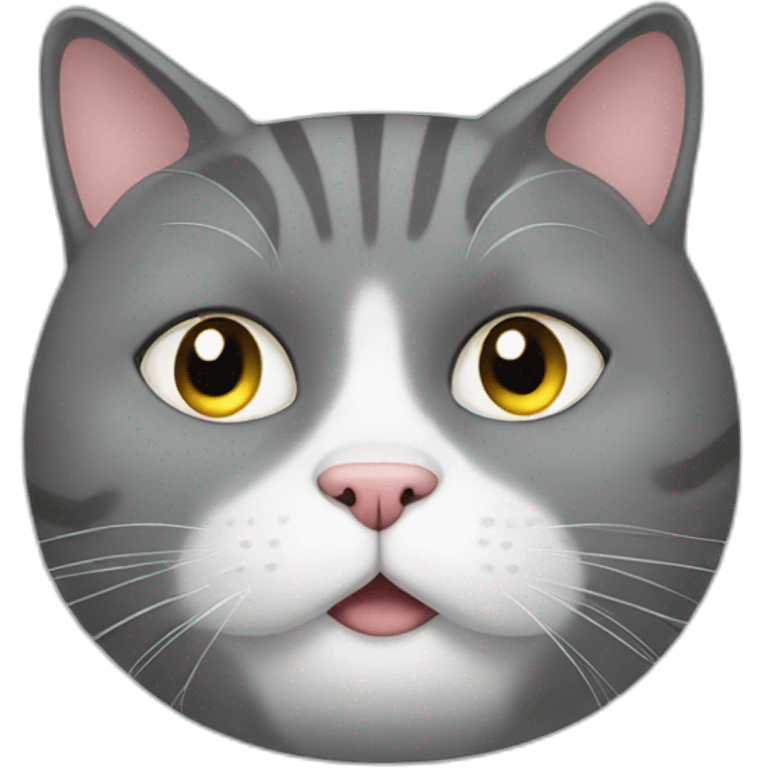 Fat gray cat emoji