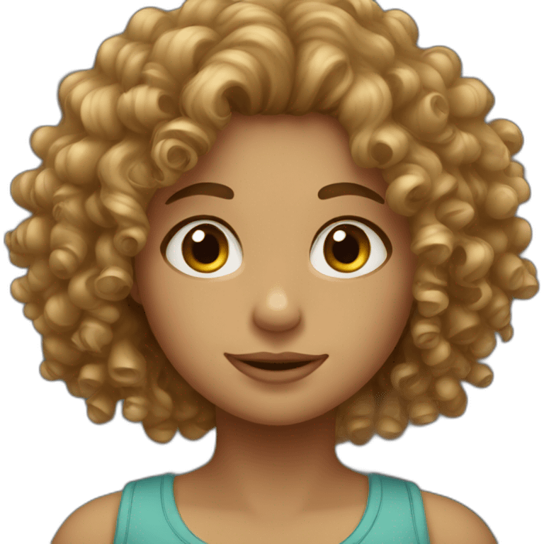 Curly hair girl  emoji