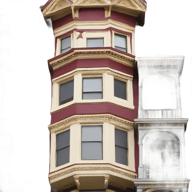 Painted ladies San Francisco emoji