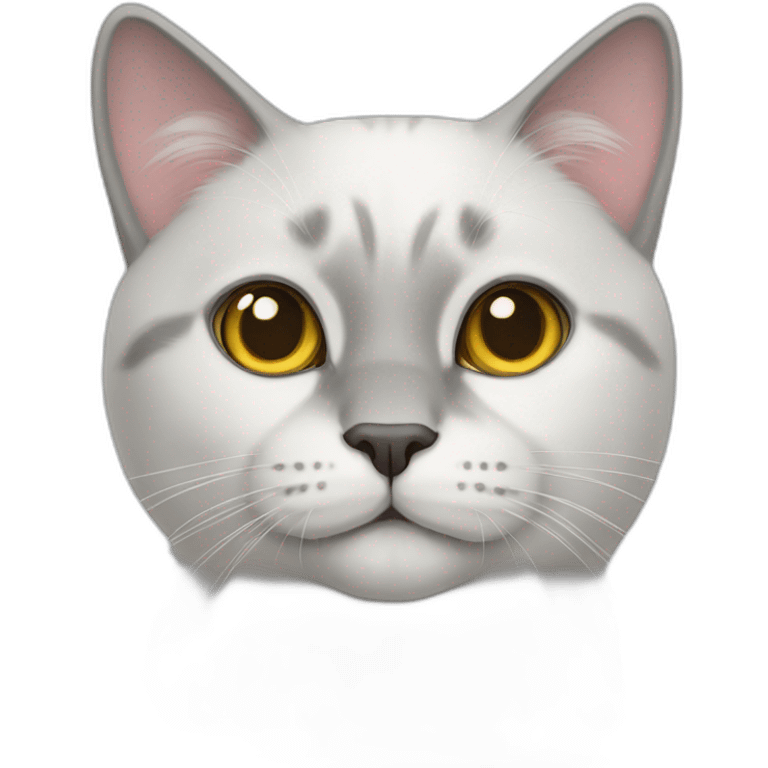 British white-gray cat emoji