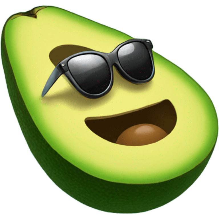 Avocado wearing sunglasses on a pool floaty  emoji