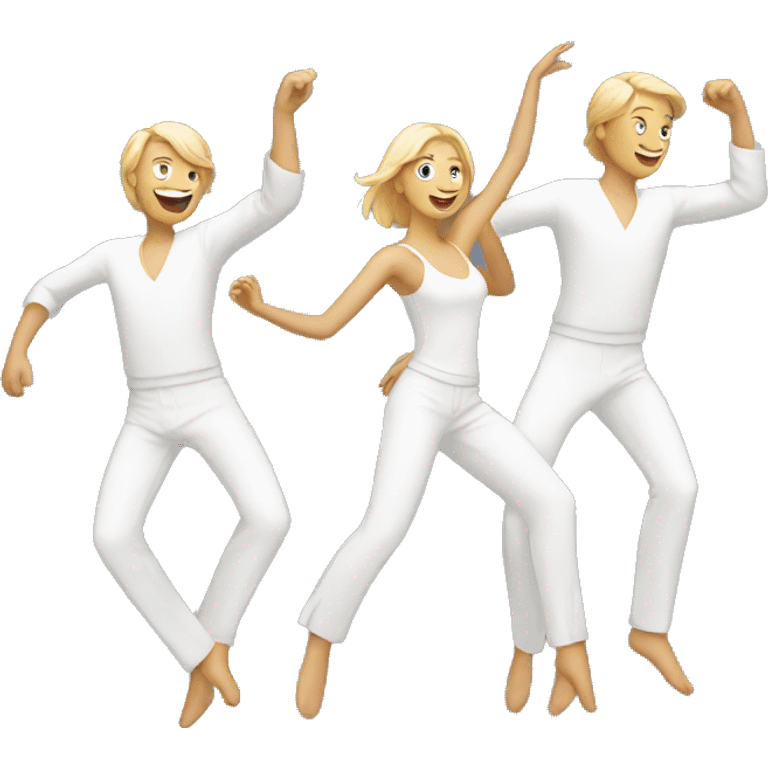 white dancing people  emoji