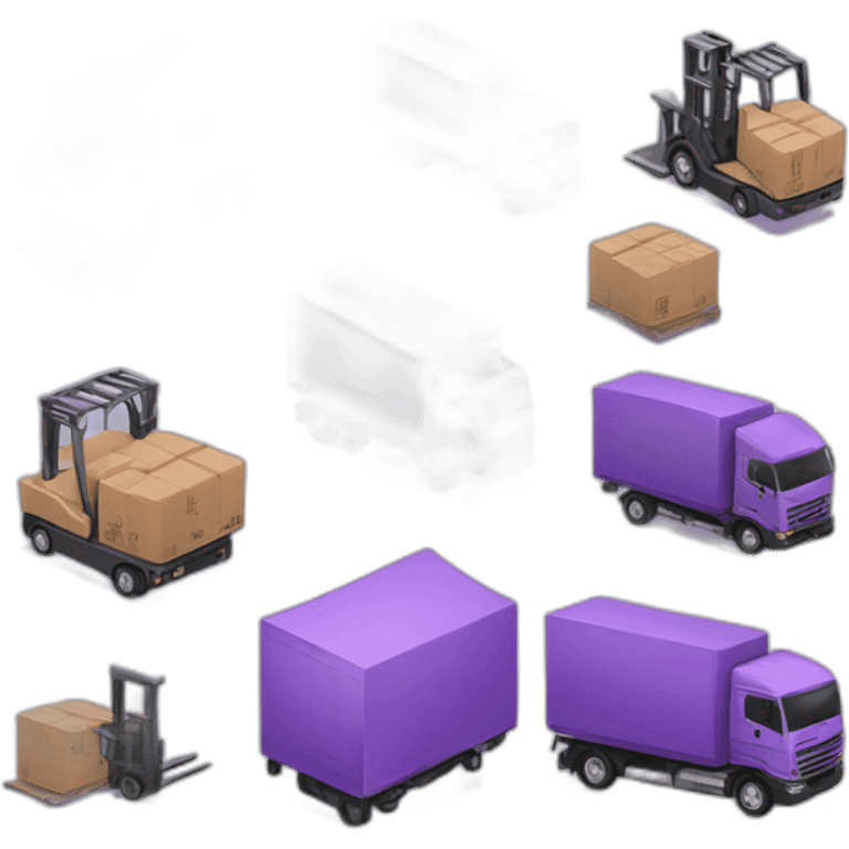 logistics in purple colour emoji