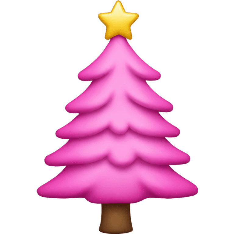 Pink Christmas tree emoji