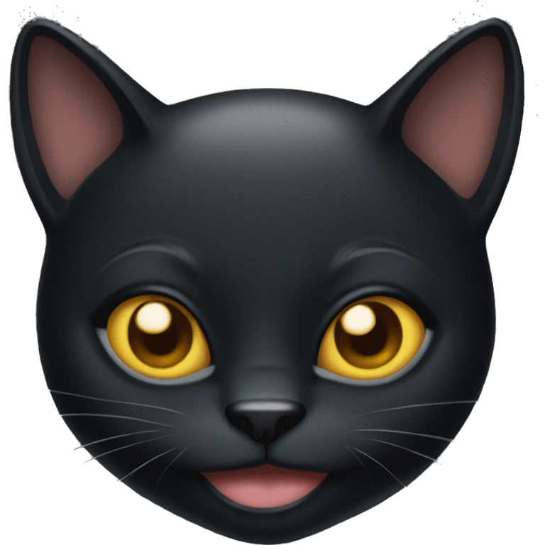 Black cat smirk emoji