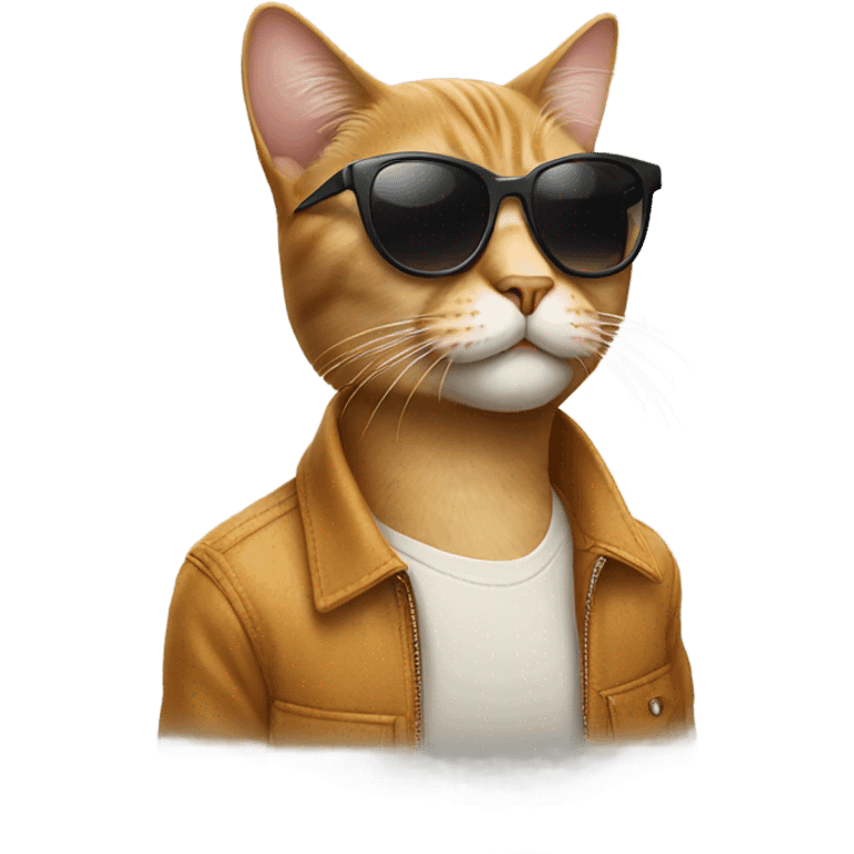 Cat with sunglasses emoji