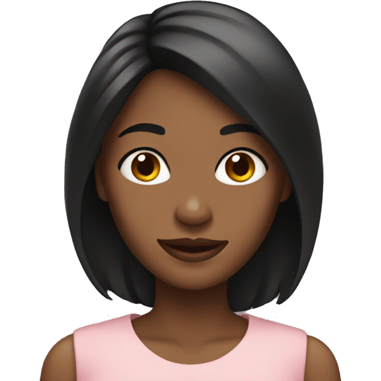 black hair women emoji