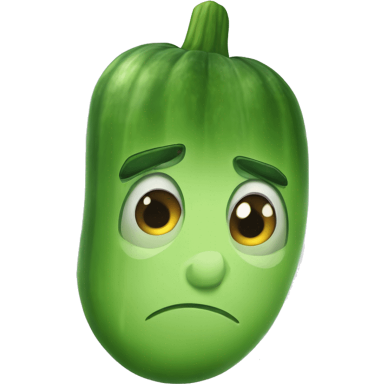 a super pissed off cucumber emoji