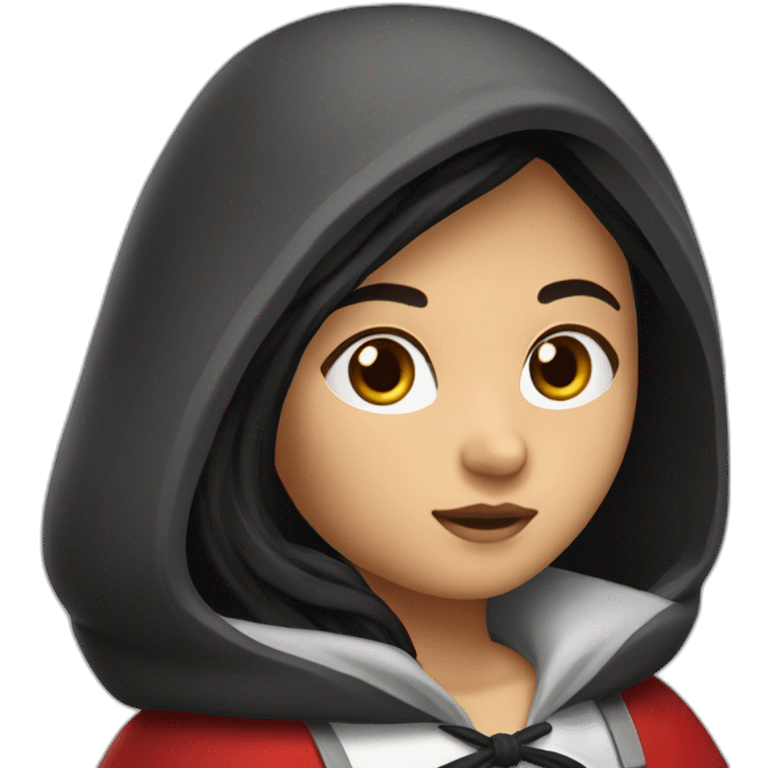 red-ridding-hood-long-black-strait-hair-with-white-break emoji