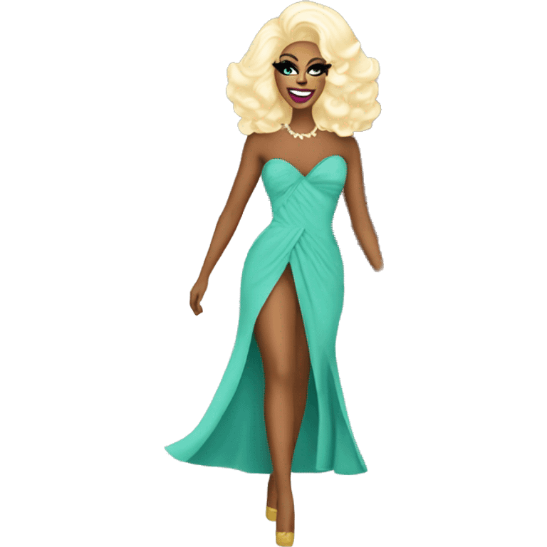 drag queen walking down a runway  emoji