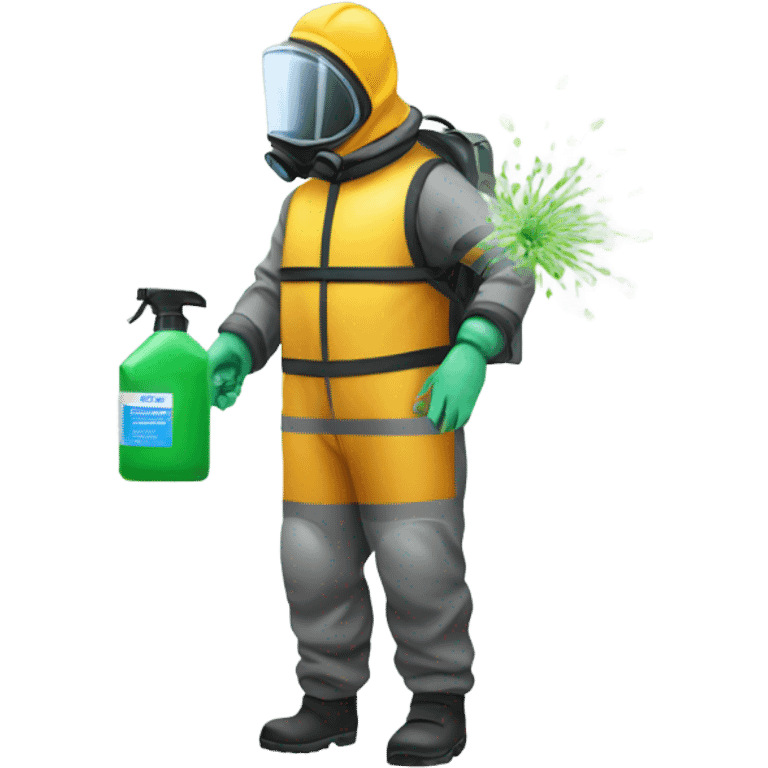 Man spraying for bugs in suit emoji