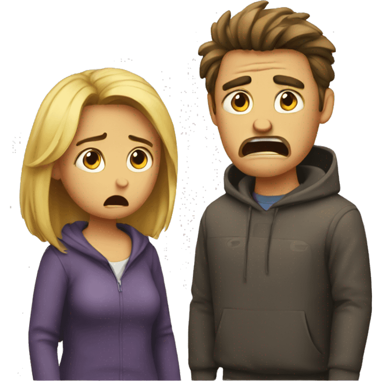 angry couple crying emoji