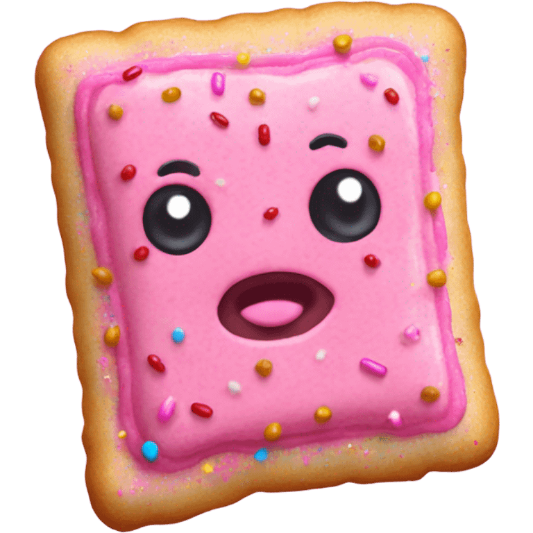 Realistic Pink poptart with glitter sprinkles emoji