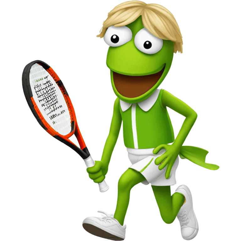 Tennis play Kermit emoji