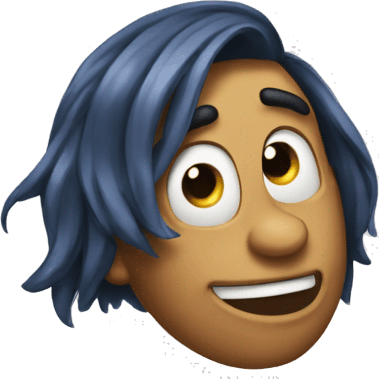 A goofy emoji thats wawing bye emoji