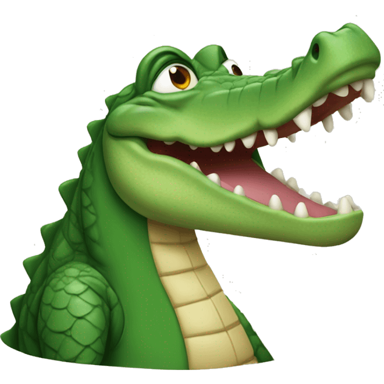 Crocodile wearing the letter A emoji