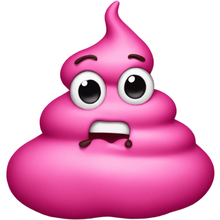 Pink poop emoji