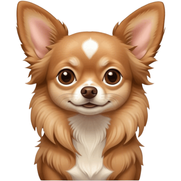 Brown longhair chihuahua  emoji