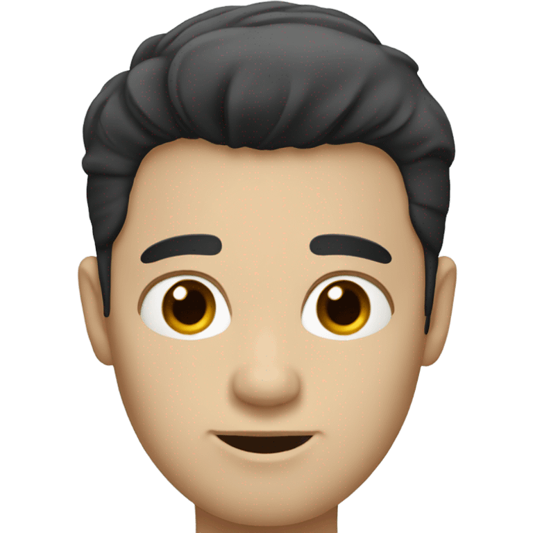 ￼￼An ugly white guy with black hair  emoji