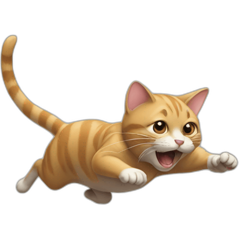 cat chasing mouse emoji