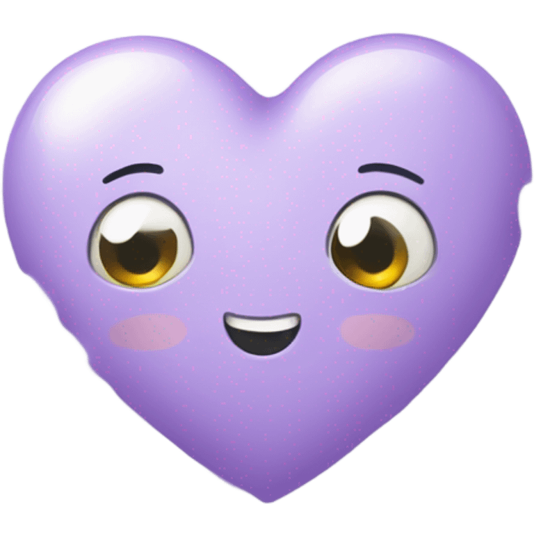 light violet heart with clouds emoji