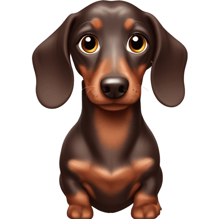 chocolate dapple Dachshund  emoji