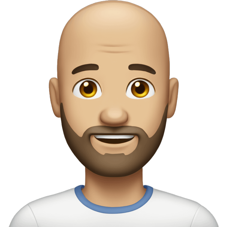 Bald man with beard. Very handsome.  emoji