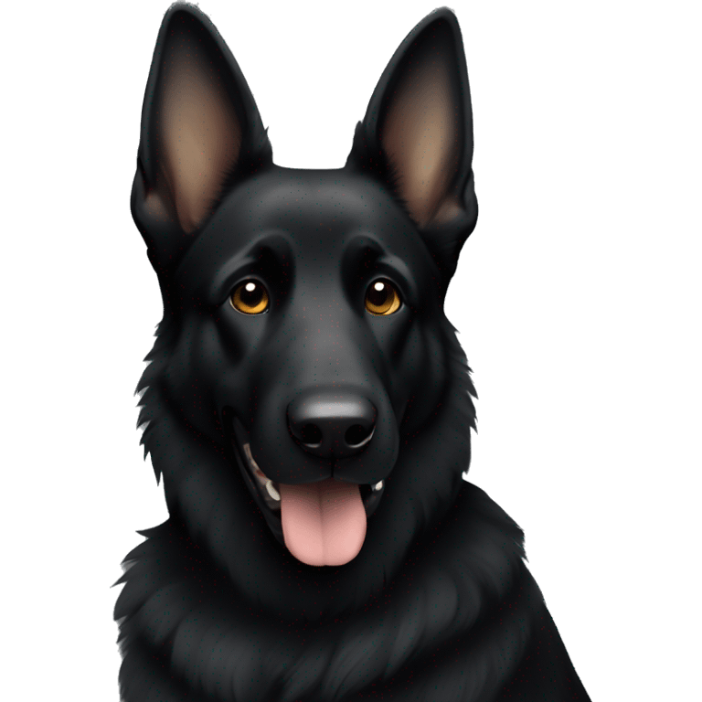 All black German shepherd  emoji