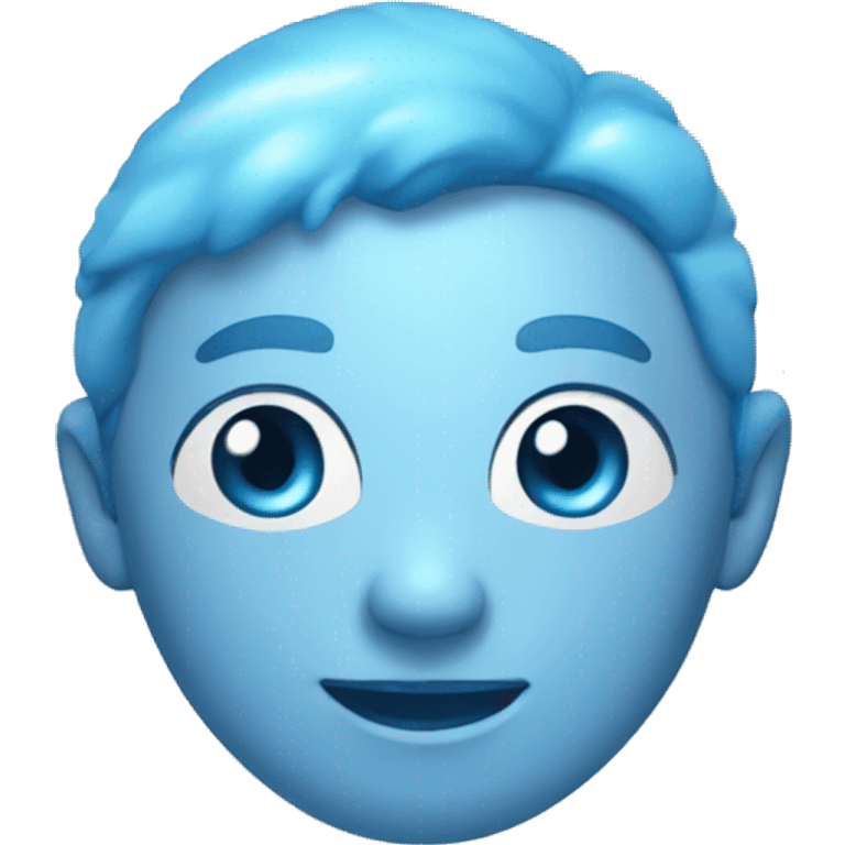 Eau luminescente bleu emoji