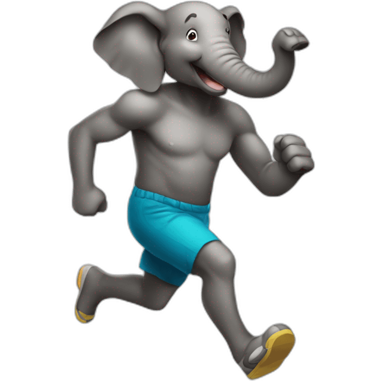 elephant guy running emoji