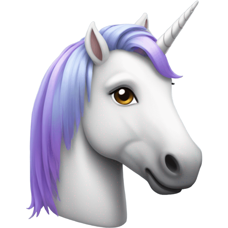 Unicorn with a bob haircut emoji