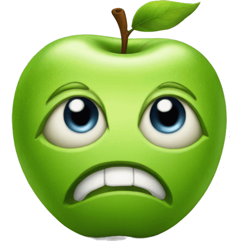 apple with eyes emoji