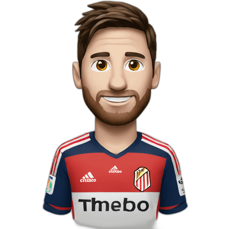 Messi with river plate shirt emoji