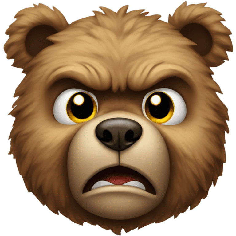 angry teddy bear emoji