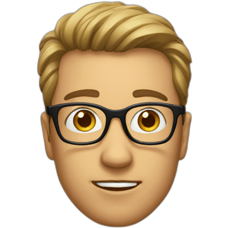 Guy with spectacle emoji