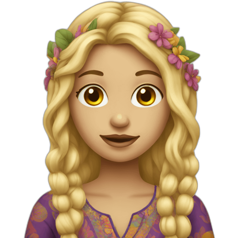 blonde hippy girl emoji