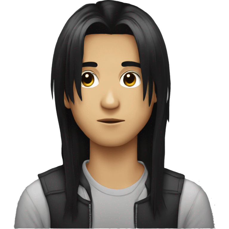 long black hair boy dj  emoji