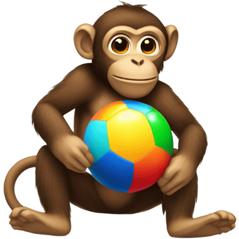 Monkey with a beach ball emoji