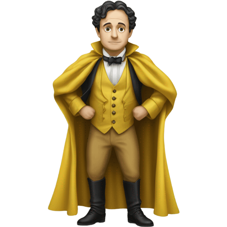 Harry Houdini with a yellow cape emoji