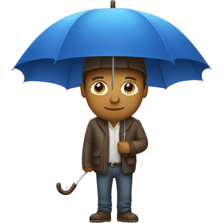 Man with umbrella  emoji