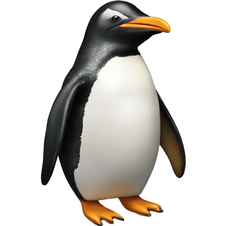 Penguin on a trex emoji