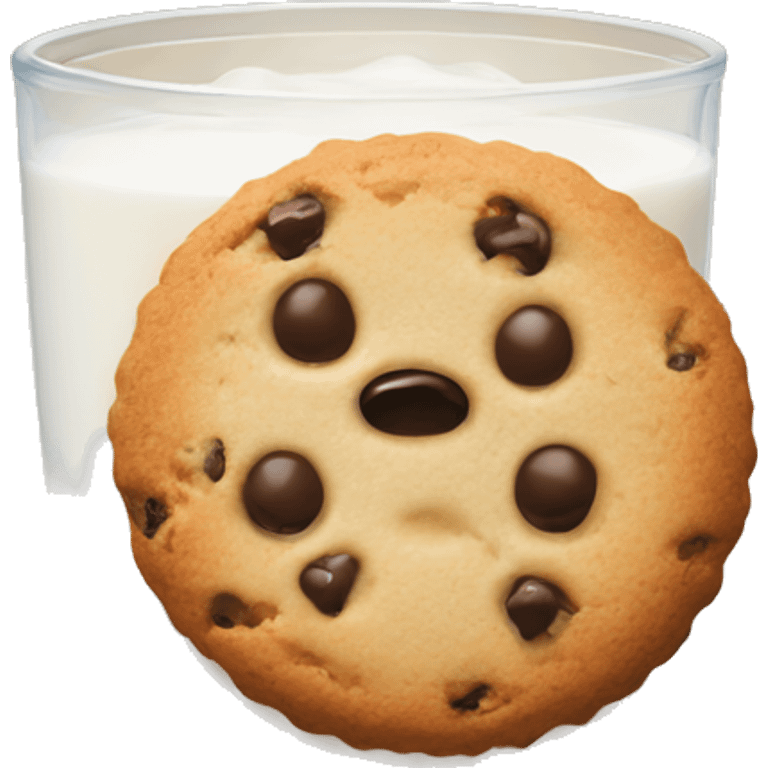 Cookie in milk emoji